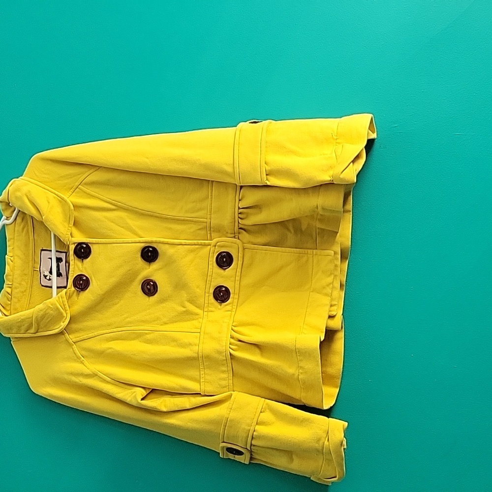 Bright Yellow Double-Breasted Jacket